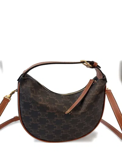 Celine Women Lulu Teen Triomphe Canvas Shoulder Bag In Multi