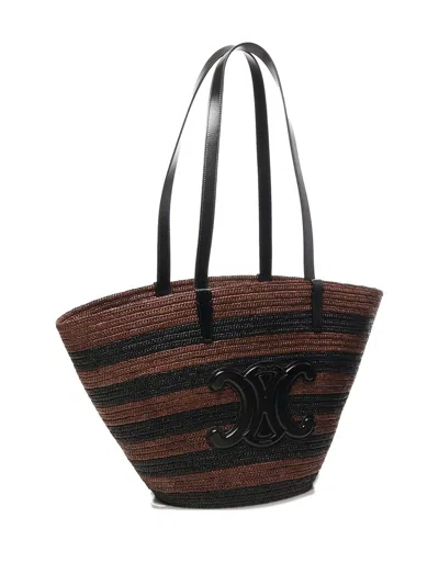 Celine Women Panier Rafia Tote Bag In Multi