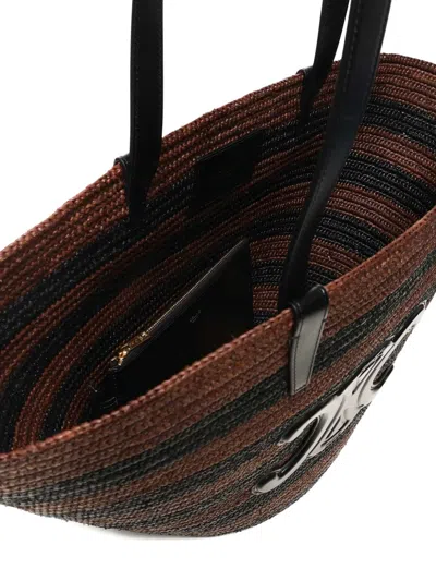 Celine Women Panier Rafia Tote Bag In Multi