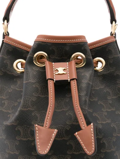 Celine Women Triomphe Canvas Bucket Bag In Multi