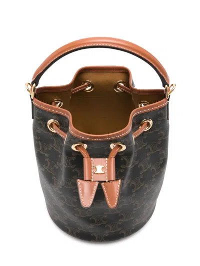 Celine Women Triomphe Canvas Bucket Bag In Multi