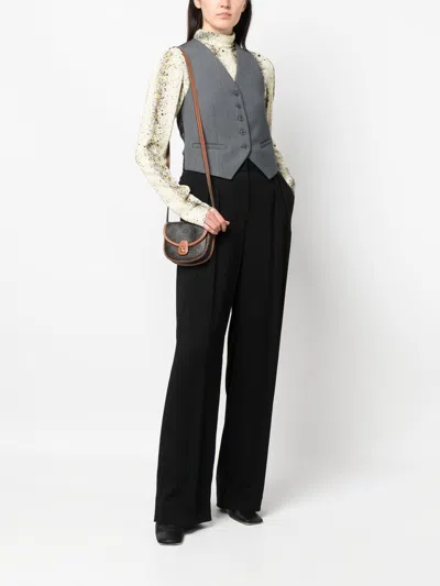 Celine Women Triomphe Canvas Mini Crossbody Bag In Multi