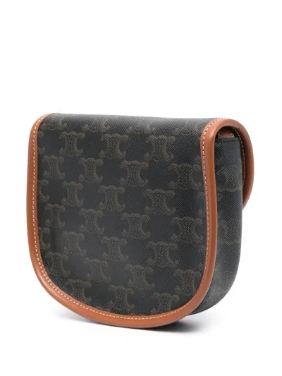 Celine Women Triomphe Canvas Mini Crossbody Bag In Multi