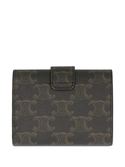 Celine Women Triomphe Canvas Wallet In Multi