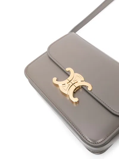 Celine Women Triomphe Leather Crossbody Bag In Multi