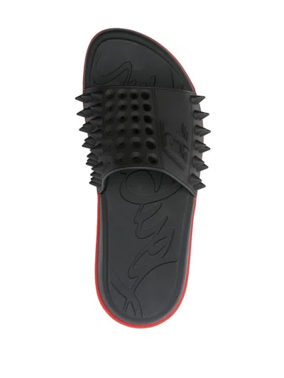 Christian Louboutin Louboutin Men Take It Easy Flat Rubber In Black