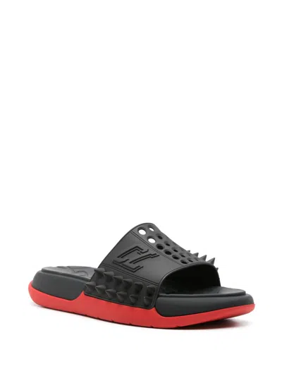 Christian Louboutin Louboutin Men Take It Easy Flat Rubber In Black