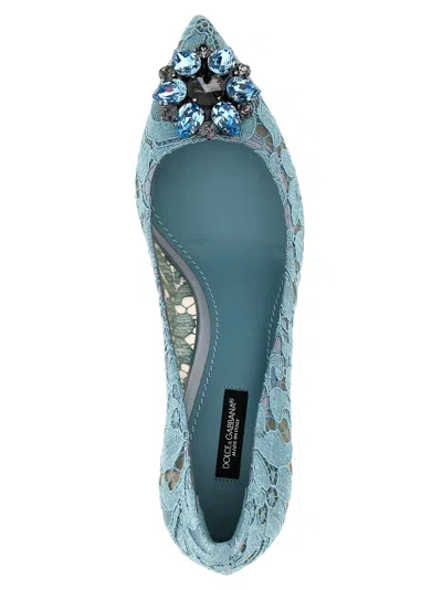 Dolce & Gabbana Woman Pumps Turquoise Size 8 Textile Fibers In Blue