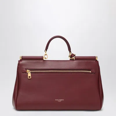 Dolce & Gabbana Dolce&gabbana My Sicily Handbag In Burgundy Leather Women In Red