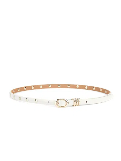 Ettika Classic Studded Skinny Belt Vanilla