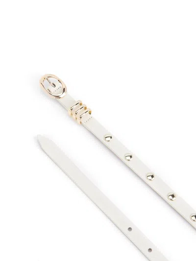 Ettika Classic Studded Skinny Belt Vanilla