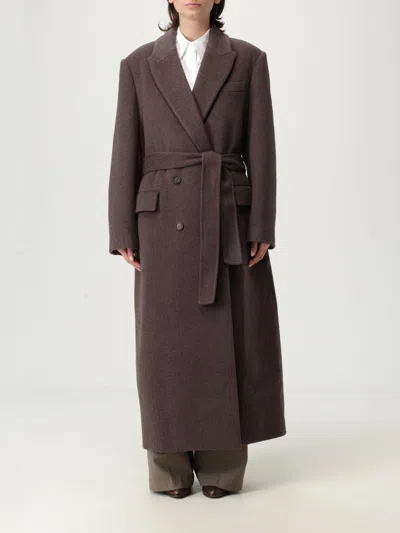 Brunello Cucinelli Brown Wool And Cashmere Coat In Brown