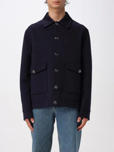 Valentino Knitted Bomber Jacket In Blue