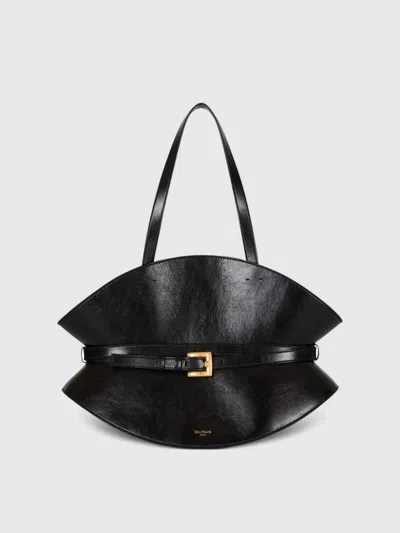 Balmain Shuffle Shoulder Bag In Black