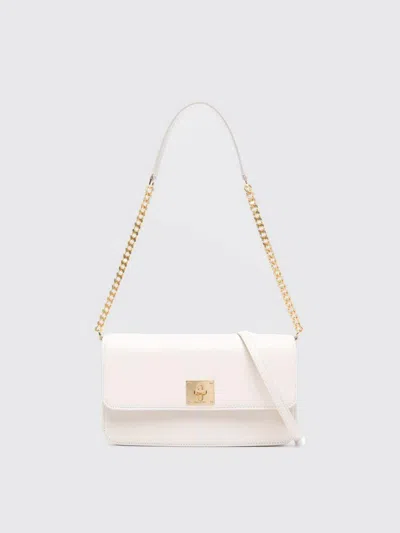 Golden Goose Gioia Flap Leather Shoulder Bag In White