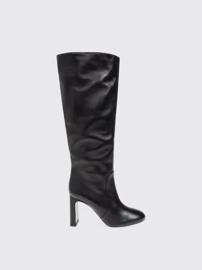 Stuart Weitzman Babette Leather Tube Boot In Black