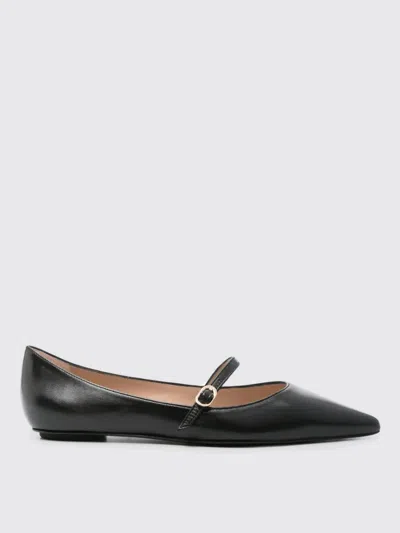 Stuart Weitzman "emilia" Mary Jane Flat In Black