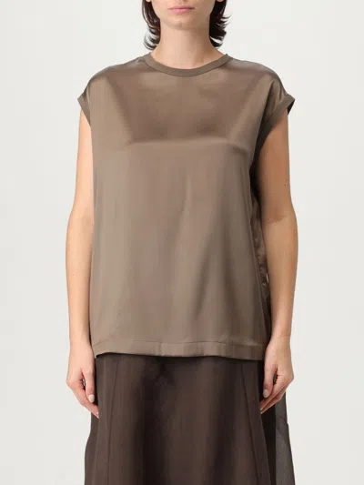 Brunello Cucinelli Top  Woman Color Brown In Brown