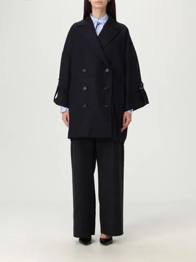 Brunello Cucinelli Coat  Woman Color Blue In Blue