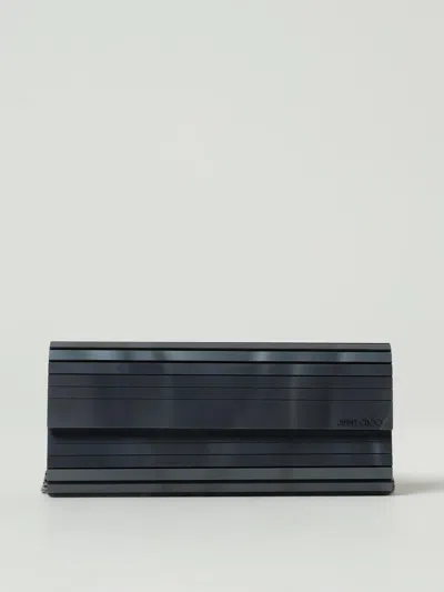 Jimmy Choo Linear Structure Clutch Bag In Gray