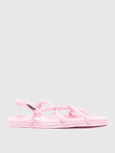 Nomadic State Of Mind Rope Flat Sole Open Toe Sandals In Pink