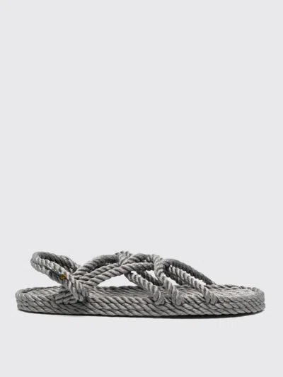 Nomadic State Of Mind Rope Flat Sole Open Toe Sandals In Gray