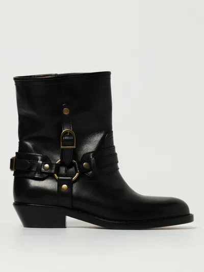 Isabel Marant 40mm Buckle-strap Leather Biker Boots In Multi