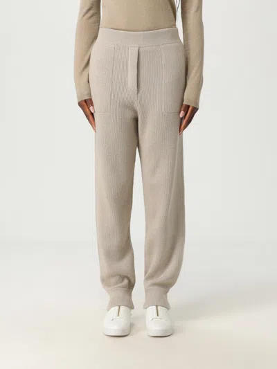 Brunello Cucinelli Ribbed Texture Elastic Waistband Trousers In Gray