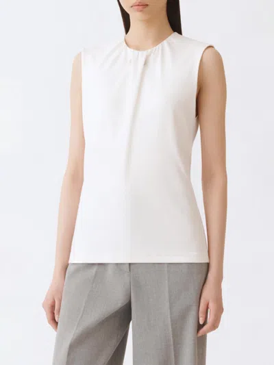 Fabiana Filippi Embellished Sleeveless Top In White