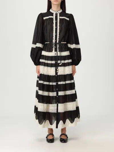 Zimmermann Women's Rhiannon Lace Midi Dress | Size 2 | 3227dss251 In Black