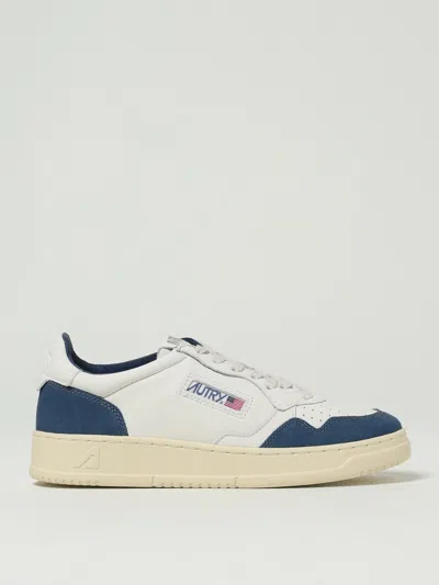Autry Medalist Sneakers In White And Blue Leather In Multi