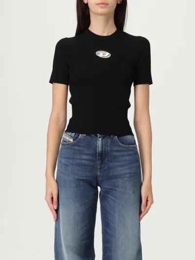 Diesel T-shirt M-valari-ss Black In Black