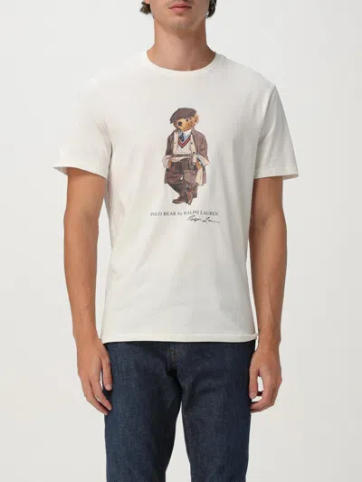 Polo Ralph Lauren White Polo Bear T-shirt Custom Slim-fit In White
