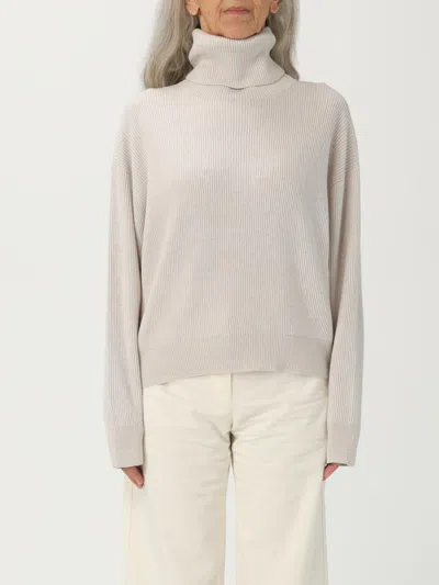 Brunello Cucinelli Ribbed Turtleneck Sweater With Dropped Shoulders In Yellow