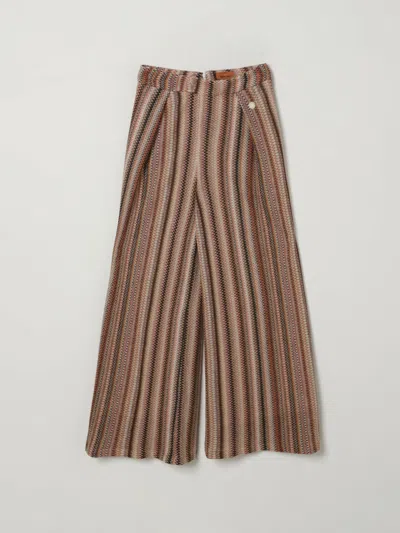 Missoni Striped Knit Trousers In Multi