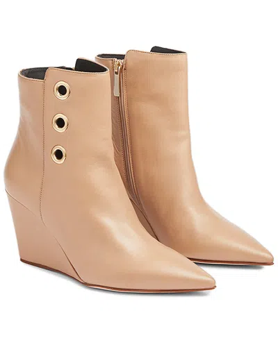 Lk Bennett Brie Leather Ankle Boot In Neutral