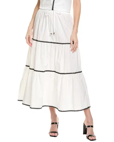 Flora Bea Nyc Rimaro Midi Skirt In White