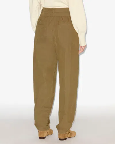 Isabel Marant Étoile Nadine Pleated-details Trousers In Brown