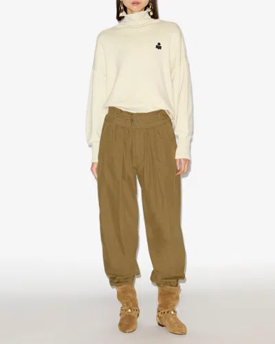 Isabel Marant Étoile Nadine Pleated-details Trousers In Brown