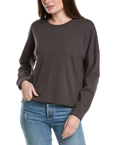 Lilla P Easy High-low Sweatshirt In Gray