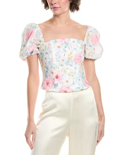 Bardot Sheyla Floral Printed Top In White