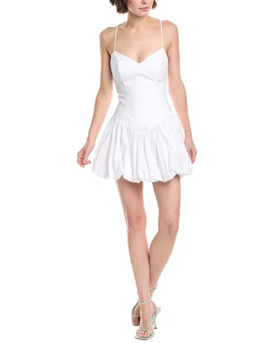 Bardot Oria Bubble Hem Satin Minidress In White