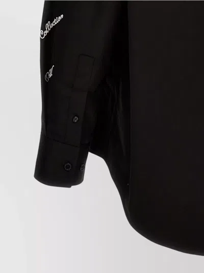 Off-white Logo 23 Cotton Overshirt In Black