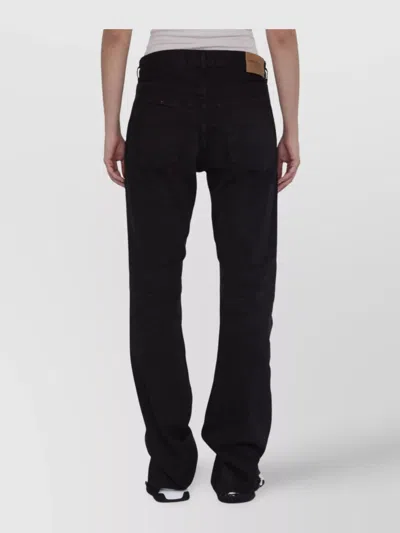 Balenciaga Women's Low Crotch Japanese Denim Jeans In Black