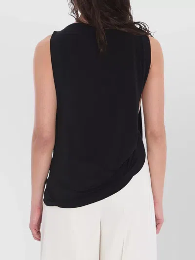 Jacquemus Draped Square Neckline Top In Black
