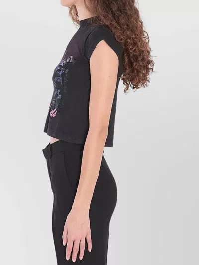 Balenciaga City Of Angels Shrunk T-shirt In Black