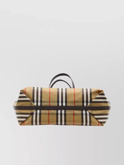 Burberry Beige Highlands Medium Tote Bag In Brown