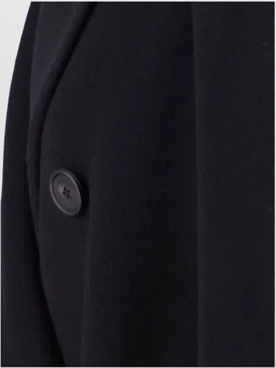 Tagliatore Structured Double-breasted Jacket With Flap Pockets In Black