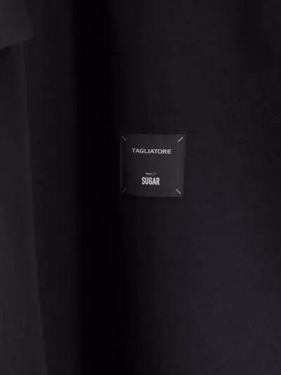 Tagliatore Structured Double-breasted Jacket With Flap Pockets In Black