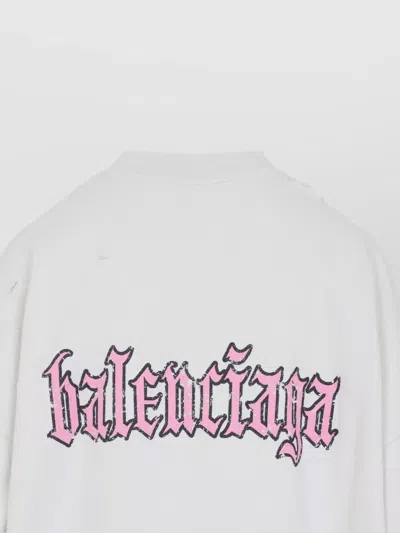 Balenciaga Hybrid Dress In Cotton Jersey And Denim In Blue